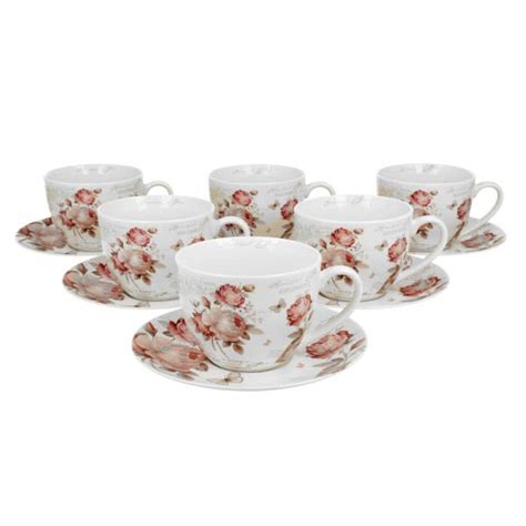 Duo Floral Er Set Tassen Ml Secession Mit Untertassen New Bone