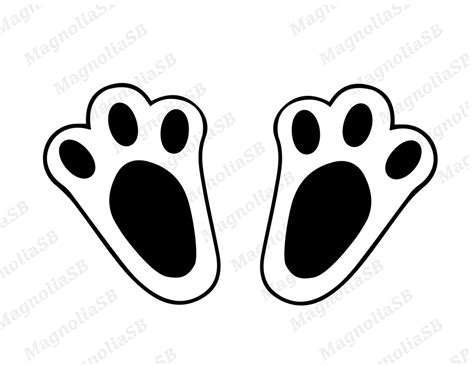 Bunny Feet SVG Feet Svg Bunny Svg Cut File For Cricut Dxf File For