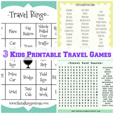 Kids Printable Travel Games I Printable Childrens Travel Games