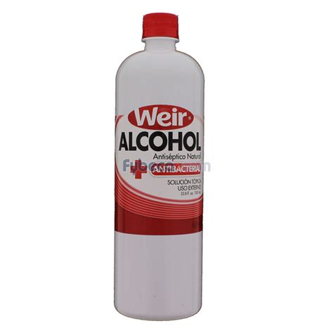 Alcohol Antiséptico Weir 1000 Ml Botella Fybeca