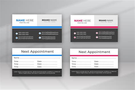 Appointment Cards with 2 Colors Design Graphic by VMSIT · Creative Fabrica