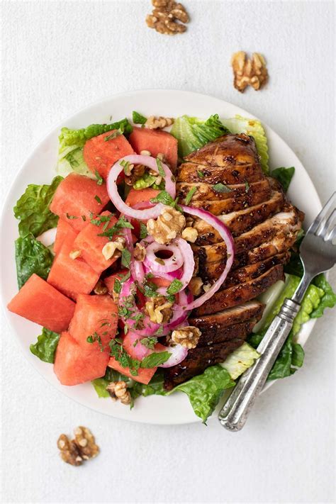 Balsamic Chicken And Watermelon Salad Sunkissed Kitchen