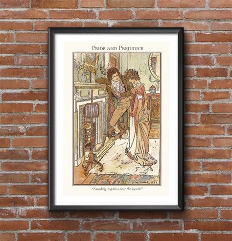 Pride And Prejudice Art Jane Austen 1898 Vintage Etsy