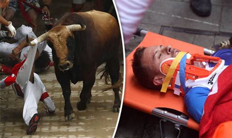 Pamplona Bull Run Hurt In Final Run Of For Controversial