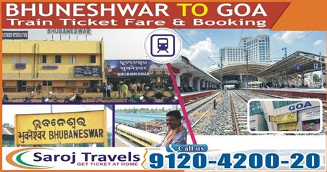 Check Goa Train Ticket Fare Book Ticket Online Saroj Travels