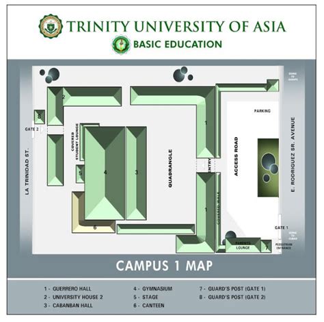 Campus Map Trinity University Of Asia