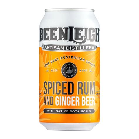 Beenleigh Spiced Rum & Ginger Ale Cans 375ml