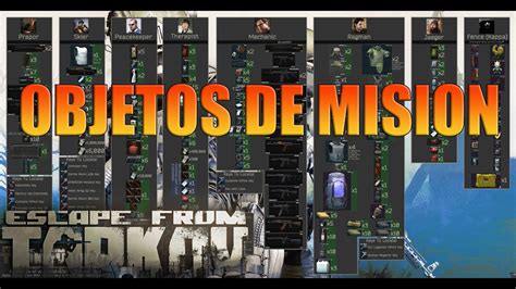 Todos Los Objetos De Mision Escape From Tarkov Youtube