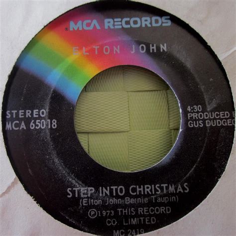 Elton John Step Into Christmas Vinyl 7 45 Rpm Single Discogs