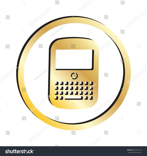 Gold Cell Phone Icon Stock Vector (Royalty Free) 469957544 | Shutterstock