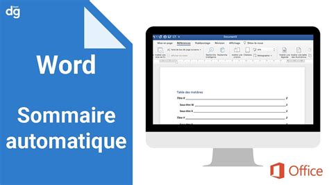 Comment Faire Un Sommaire Automatique Sur Word YouTube