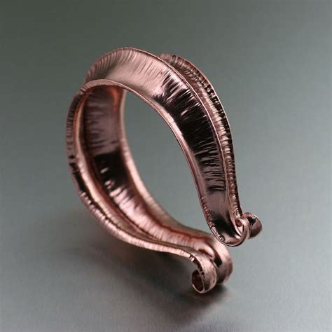 Chased Fold Formed Copper Cuff Copper Cuff Bracelet Copper Cuff Art