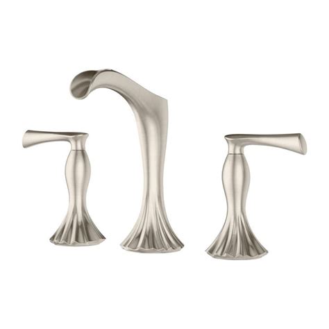 Pfister Rhen 8 In Widespread 2 Handle Trough Bathroom Faucet In Brushed Nickel Lg49 Rh1k The