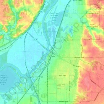 Pekin Topographic Map Elevation Terrain