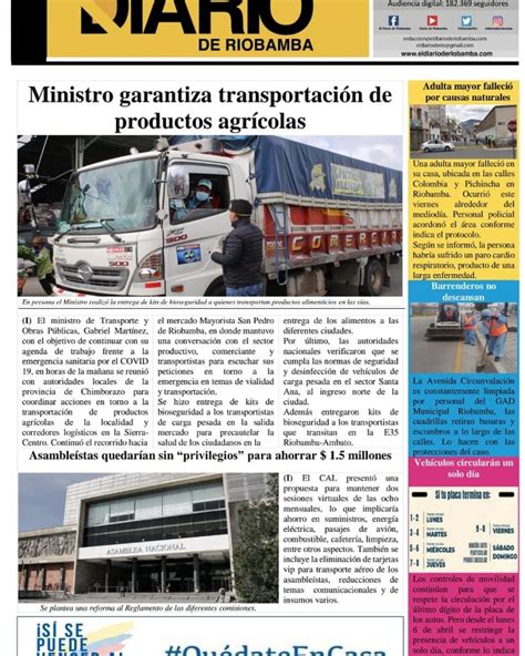 Bolet N Ejecutivo Digital Del Diario De Riobamba