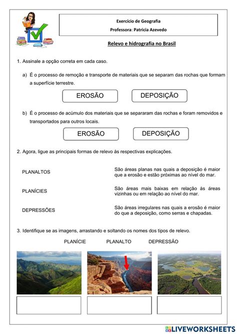 Relevo E Hidrografia Worksheet Artofit