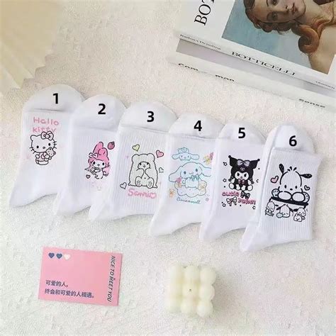 Chaussettes De Longueur Moyenne Polyvalentes Pour Filles Dessin Anim