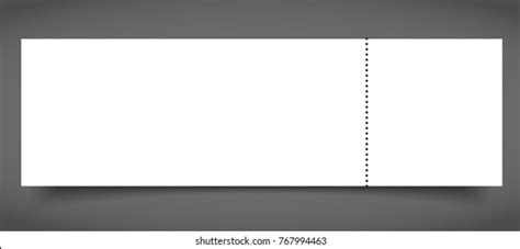 Blank Event Concert Ticket Mockup Template Stock Vector (Royalty Free ...