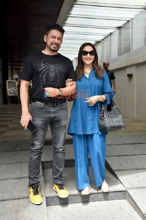 Photos Madhuri Dixit Snapped With Her Husband In Bandra Parties