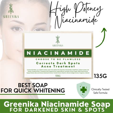 Greenika Organic Niacinamide Natural Anti Oxidant Anti Aging Soap