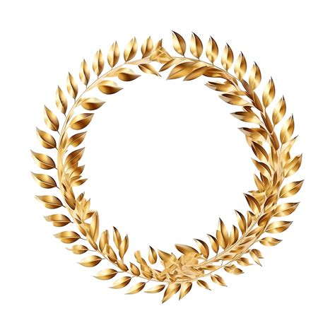 Laurel Wreath Luxury Leaf Element Gradient Isolated Illustration