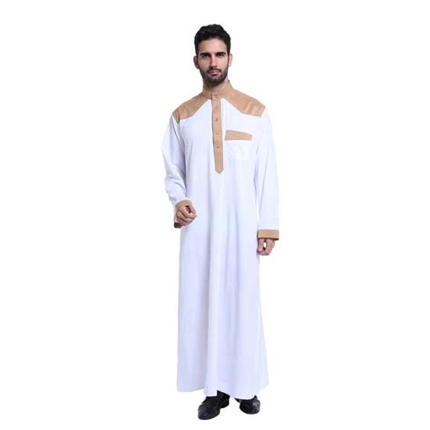 Fashion Muslim Clothing For Men Mens Kaftan Jubba Thobe White Abaya