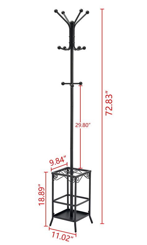 Hoctieon Coat Rack Freestandingentryway Coat Hanger Standumbrella