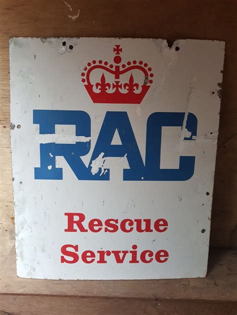 Rac Rescue Enamel Sign Sold Vintage Automobilia