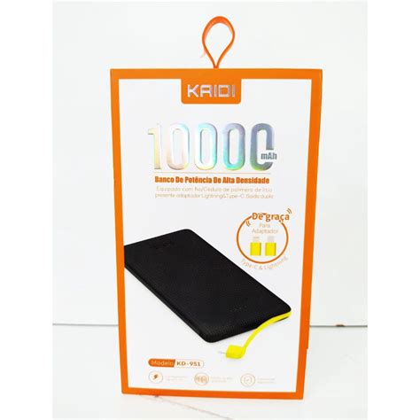 Carregador Portatil Powerbank Mah Kaidi Kd Submarino