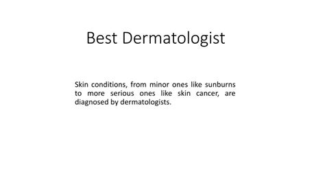 Ppt Best Dermatologist Powerpoint Presentation Free Download Id