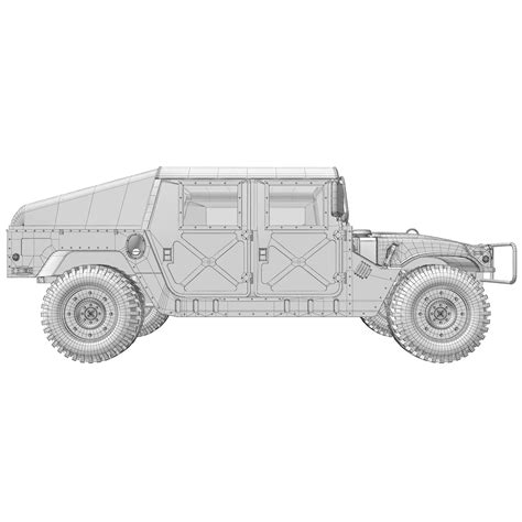 Hummer H1 Military Camouflage - 3D Model by RenderBlade