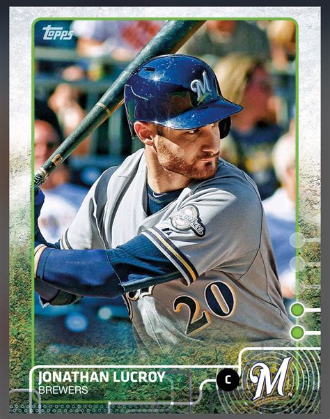 Jonathan Lucroy Milwaukee Brewers Green Parallel Base Card