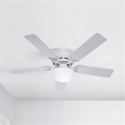 52 Inch White Ceiling Fan With Lights | Shelly Lighting