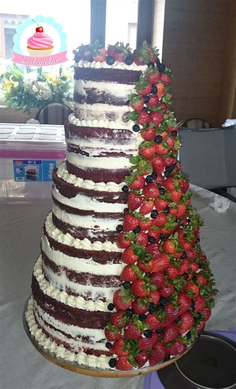 Naked Red Velvet Tartas De Boda Reposteria Creativa Tartas