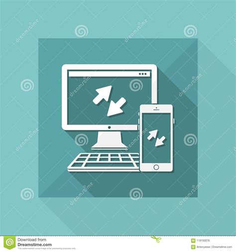 Multi Devices Synchronization Icon Stock Vector Illustration Of