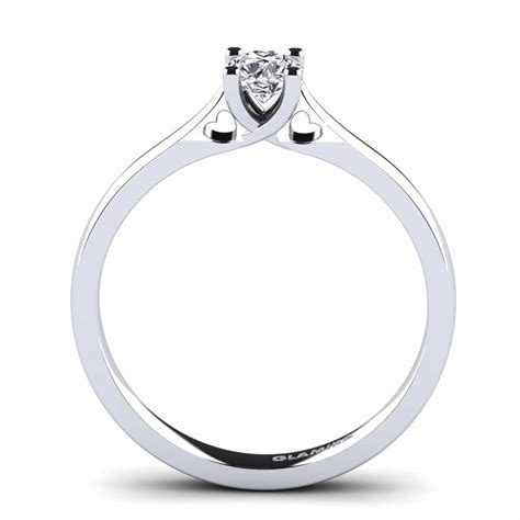 Kaufen Sie Verlobungsring C Line Mit Karat Diamant Rund Wei Gold