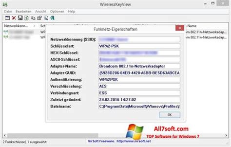 Download WirelessKeyView for Windows 7 (32/64 bit) in English
