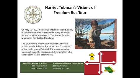 Harriet Tubmans Visions Of Freedom Bus Tour YouTube