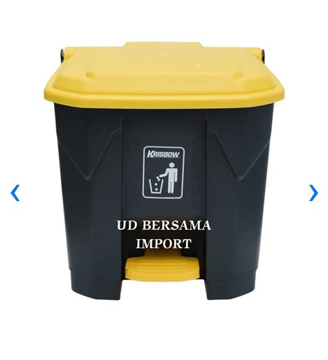 KRISBOW Tempat Sampah Outdoor 30L Dustbin Disertai Pedal Lazada Indonesia