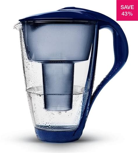 43% off on 2L Glass Water Filter Jug with Cartridge