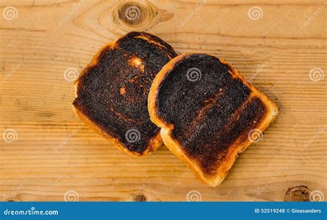 Burnt Toast Bread Slices Stock Photo Image Of White