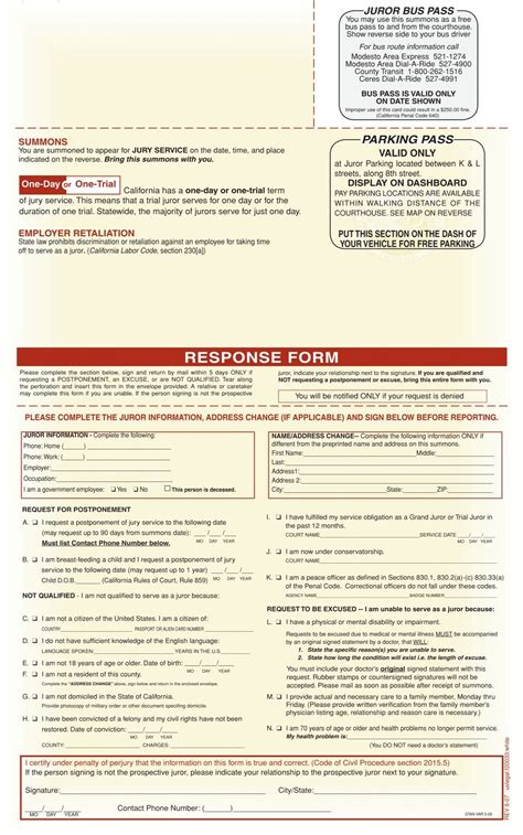 Summons Form - Stanislaus County Superior Court