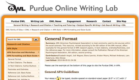 Purdue Owl Apa Style Table Of Contents Review Home Decor