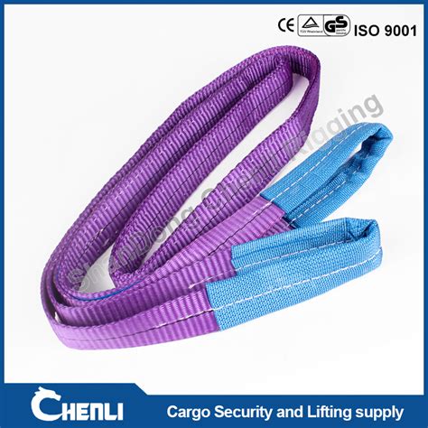 Polyester Flat Synthetic Eye Cargo Lashing Webbing Lifting Belt Sling