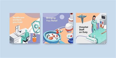 Advertising Template With Healthcare And Hospital Poster Png Images