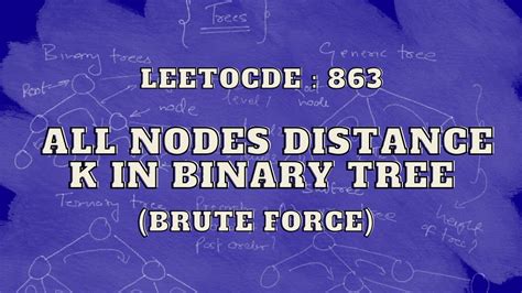 Leetcode 863 All Nodes Distance K In Binary Tree Master Trees