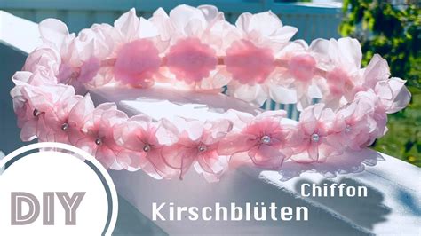 DIY Anleitung Kirschblüten für Haarkranz selber machen Haarschmuck