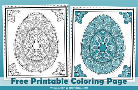 Egg Mandala Coloring Page (M181) - Free Printable Coloring Pages by ...