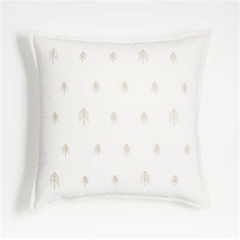 Organic Washed Cotton Velvet X Embroidered Metallic Trees Holiday