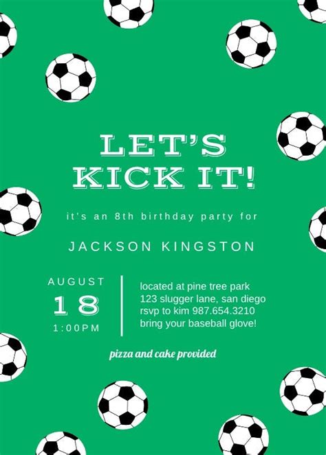 Free printable soccer party invitations, Download Free printable soccer ...